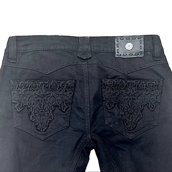 NWT- Antik Denim Black Hand-stitched Bootcut Jeans